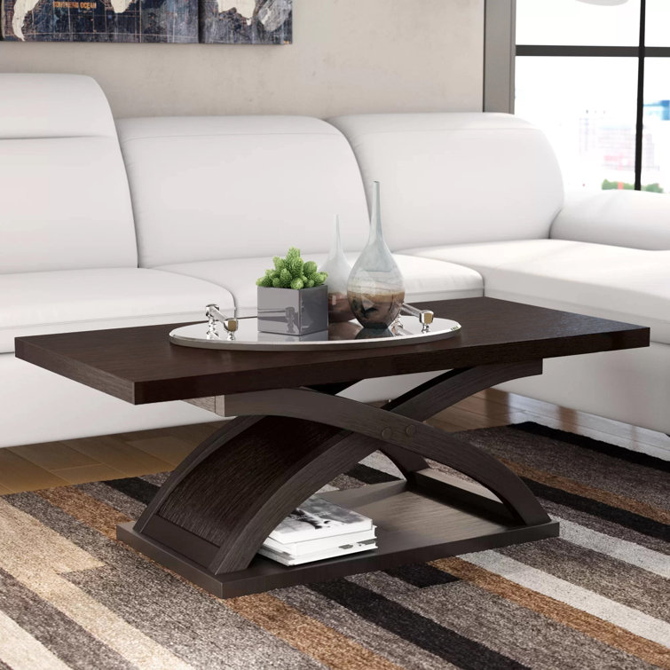 Wade Logan® Annica Cross Legs Coffee Table with Storage & Reviews
